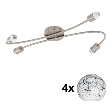 Eglo - LED Spotbelysning MY CHOICE 4xE14/4W/230V matt krom/vit/svart