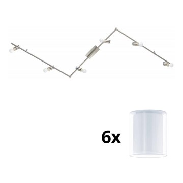 Eglo - LED Spotbelysning MY CHOICE 6xE14/4W/230V matt krom/vit