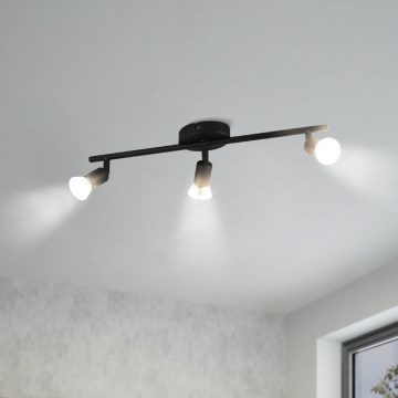 Eglo - LED spotlight 3xGU10/2,8W/230V 3000K svart