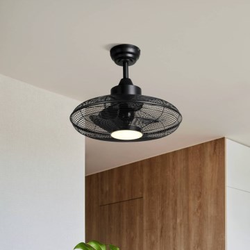 Eglo - LED-takfläkt LED/15W/230V 3000/4000/5000K Ø 53 cm svart + fjärrkontroll