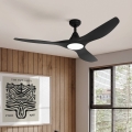 Eglo - LED-takfläkt LED/20W/230V 3000/4000/5000K Ø 132 cm svart + fjärrkontroll