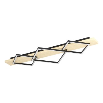 Eglo - LED-taklampa 2xLED/13W/230V + LED/16W svart/beige