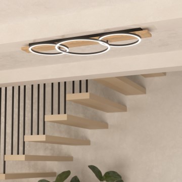 Eglo - LED taklampa 3xLED/12W/230V 3000K beige/svart