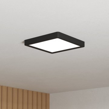 Eglo - LED taklampa för badrum LED/10,5W/230V 2700/4000/6500K 22x22 cm IP44 svart