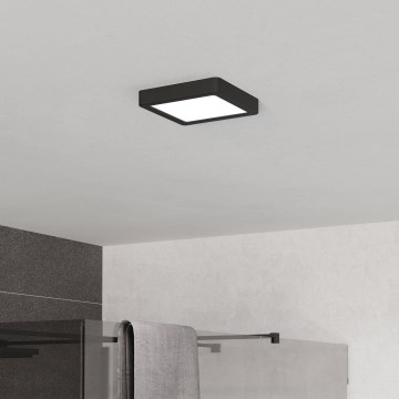 Eglo - LED taklampa för badrum LED/7W/230V 2700/4000/6500K 15x15 cm IP44 svart