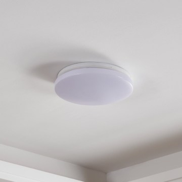 Eglo - LED taklampa för badrum med rörelse- och skymningssensor LED/18W/230V Ø 31 cm IP54 vit
