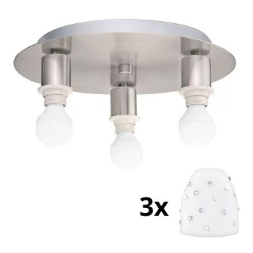 Eglo - LED Taklampa MY CHOICE 3xE14/4W/230V matt krom/vit