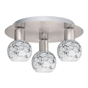 Eglo - LED Taklampa MY CHOICE 3xE14/4W/230V matt krom/vit/svart