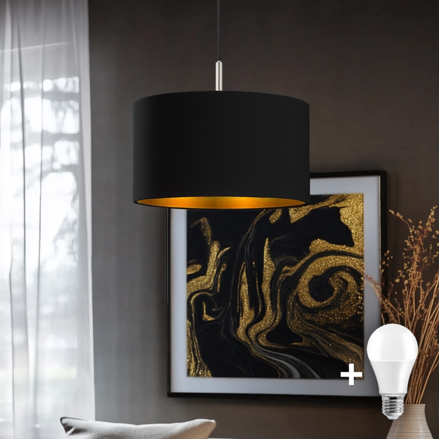 Eglo - LED Taklampa TUNJA 1xE27/60W/230V svart