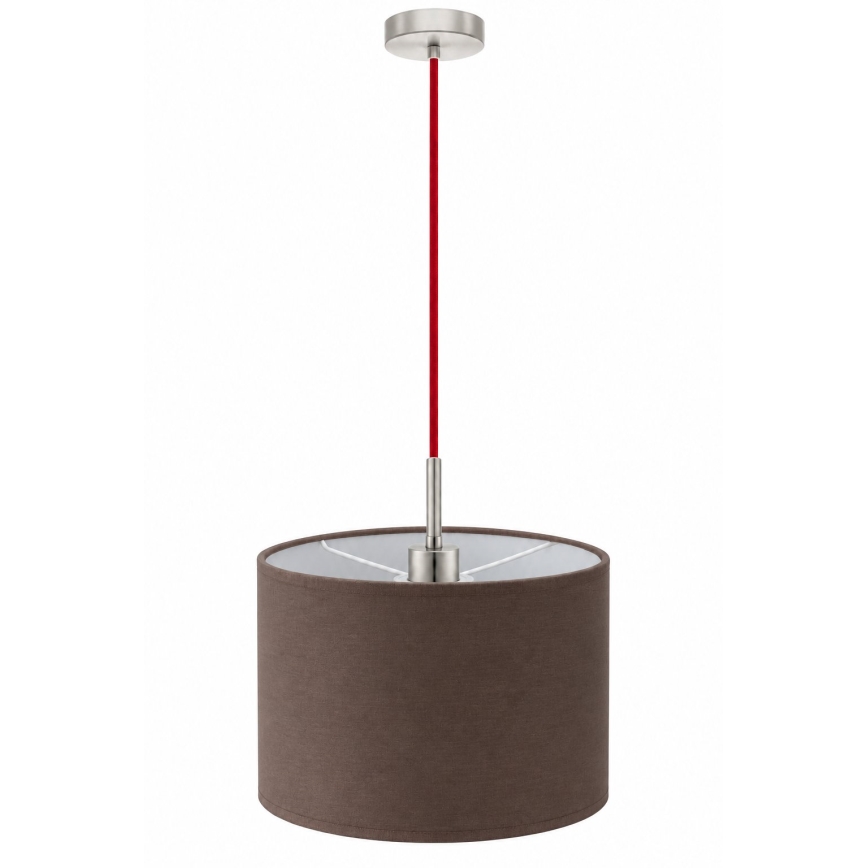 Eglo - LED-takpendel på sladd TUNJA 1xE27/60W/230V Ø 20 cm brun/röd