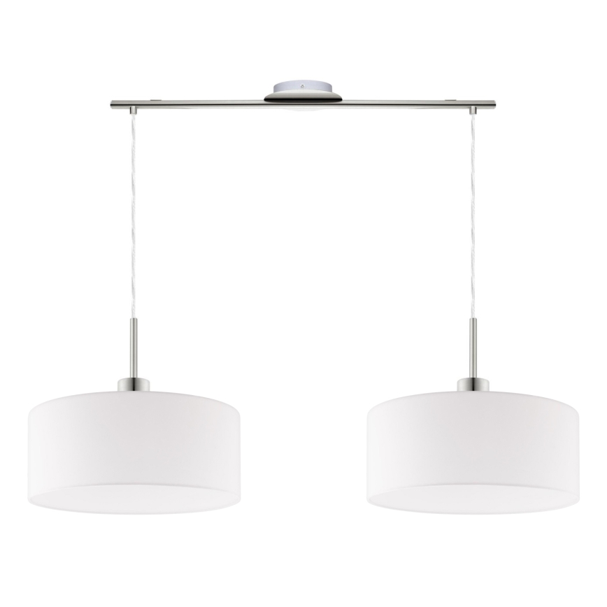 Eglo - LED-takpendel TUNJA 2xE27/60W/230V vit