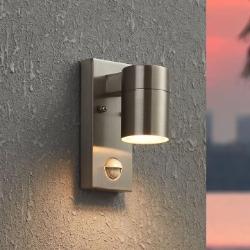 Eglo - LED Utomhus väggbelysning med en sensor 1xGU10/3W/230V IP44