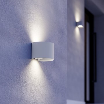 Eglo - LED-utomhusvägglampa 2xLED/2,8W/230V IP54 vit