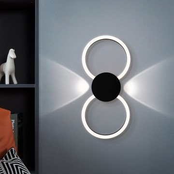 Eglo - LED-vägglampa LED/20W/230V + LED/0,91W svart