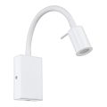 Eglo - LED väggspot med USB-laddare LED/3,5W/230V vit
