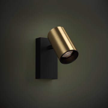 Eglo - LED väggspotlight 1xGU10/4,5W/230V 3000K svart/guld