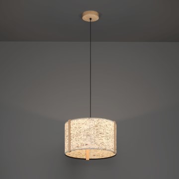 Eglo - Ljuskrona med textilsladd 1xE27/25W/230V beige