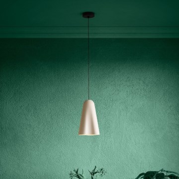 Eglo - Ljuskrona med textilsladd 1xE27/40W/230V beige