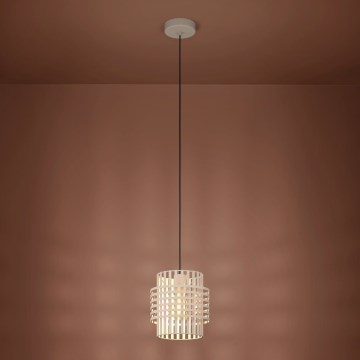 Eglo - Ljuskrona med textilsladd 1xE27/40W/230V diameter 21 cm grädde