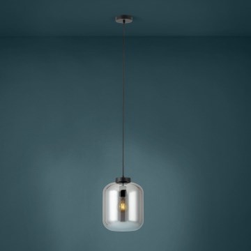 Eglo - Ljuskrona med textilsladd 1xE27/40W/230V diameter 25 cm rökig