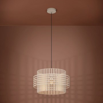 Eglo - Ljuskrona med textilsladd 1xE27/40W/230V diameter 48 cm grädde