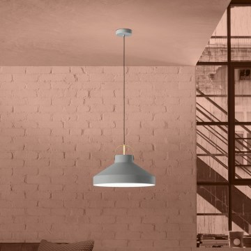 Eglo - Ljuskrona med textilsladd 1xE27/40W/230V grå