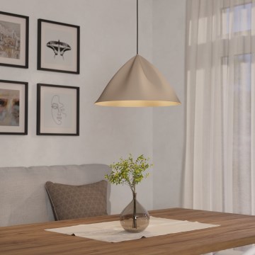 Eglo - Ljuskrona med textilsladd 1xE27/40W/230V grädde