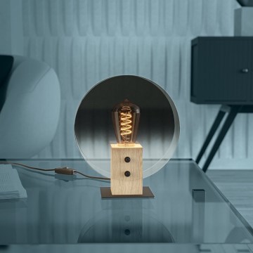 Eglo - Ljuskrona med textilsladd 1xE27/40W/230V rökig