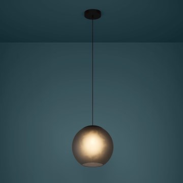 Eglo - Ljuskrona med textilsladd 1xE27/40W/230V rökig