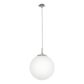 EGLO - Ljuskrona med textilsladd 1xE27/60W/230V diameter 30 cm vit