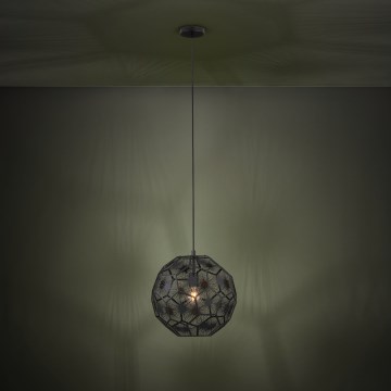 Eglo - Ljuskrona med textilsladd 1xE27/60W/230V diameter 41 cm svart