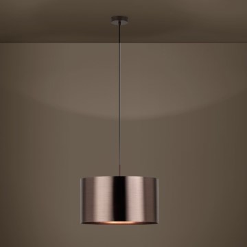 Eglo - Ljuskrona med textilsladd 1xE27/60W/230V koppar