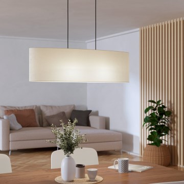 Eglo - Ljuskrona med textilsladd 2xE27/60W/230V vit