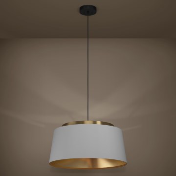 Eglo - Ljuskrona med textilsladd 3xE27/40W/230V grå/guld