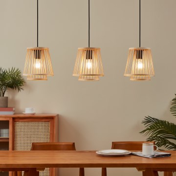 Eglo - Ljuskrona med textilsladd 3xE27/40W/230V