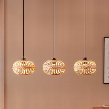 Eglo - Ljuskrona med textilsladd 3xE27/40W/230V