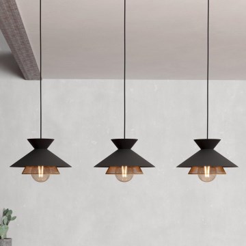 Eglo - Ljuskrona med textilsladd 3xE27/40W/230V