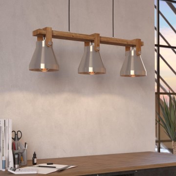 Eglo - Ljuskrona med textilsladd 3xE27/40W/230V