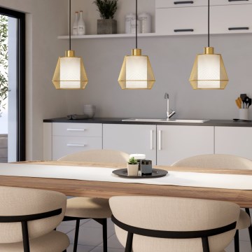 Eglo - Ljuskrona med textilsladd 3xE27/40W/230V