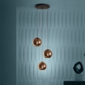 Eglo - Ljuskrona med textilsladd 3xE27/40W/230V koppar