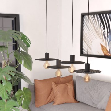 Eglo - Ljuskrona med textilsladd 4xE27/40W/230V