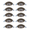 Eglo - SET med 10 infällda LED-downlights, LED/4,9W/230V, 2700/4000/6500K, Ø 9 cm, matt krom