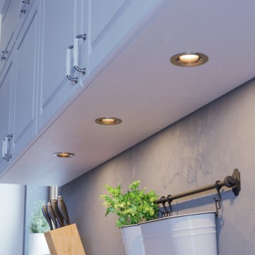 Eglo - Set med 3 dimbara infällda LED-armaturer LED/4,8W/230V Ø 8,8 cm mattkrom
