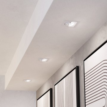 Eglo - SET MED 3 dimbara infällda LED-takarmaturer LED/4,8W/230V 8,8x8,8 cm vit