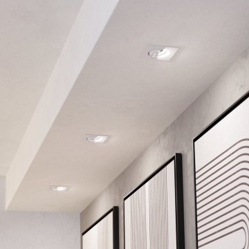 Eglo - Set med 3 dimbara LED-infällda takarmaturer LED/6,4W/230V 8,8x8,8 cm vita