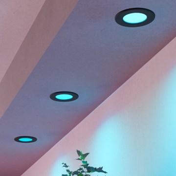 Eglo - Set med 3 dimbara LED RGBW infällda badrumsarmaturer LED/2,8W/230V 2700-6500K Ø 8,8 cm IP44 svart