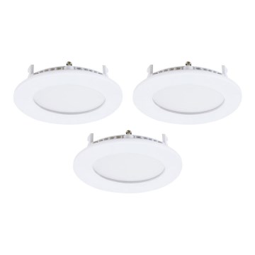 Eglo - Set med 3 infällda LED-armaturer FUEVA-RW 1xLED/2,8W/230V Ø 8,5 cm
