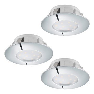 Eglo - Set med 3 infällda LED-armaturer PINEDA LED/4,9W/230V