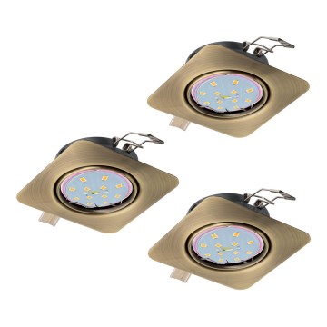 Eglo - Set med 3 infällda LED-downlights PENETO 1xGU10-LED/5W/230V