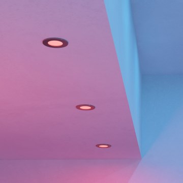 Eglo - Set med 3 LED RGBW dimbar infälld badrumsarmatur LED/2,8W/230V 2700-6500K Ø 8,8cm IP44 matt krom